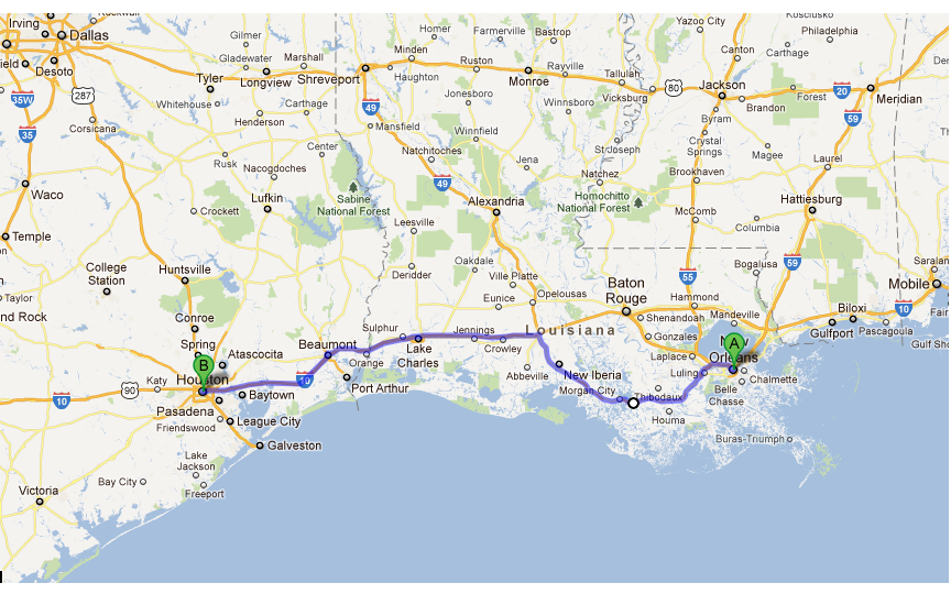 Distance From Houston To New Orleans Asking List